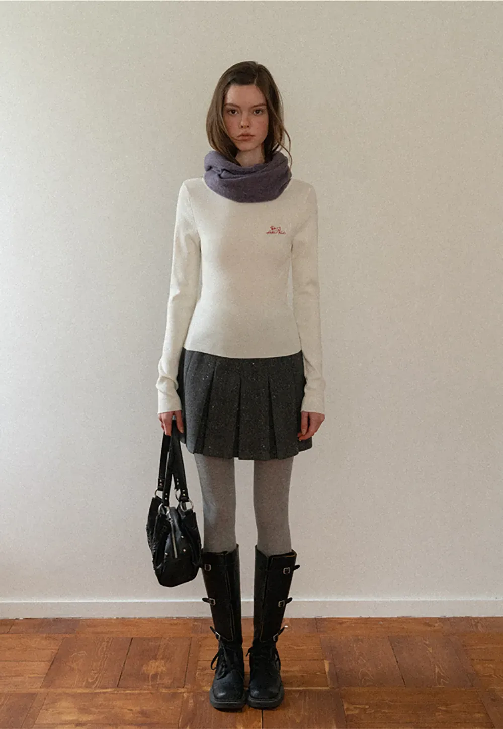 Sparkle Pleated Mini Skirt