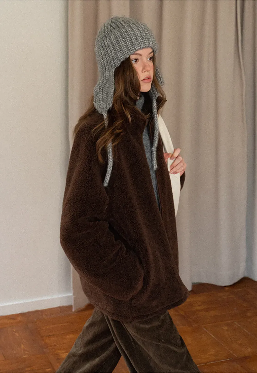 Velvet Wide-Leg Trousers