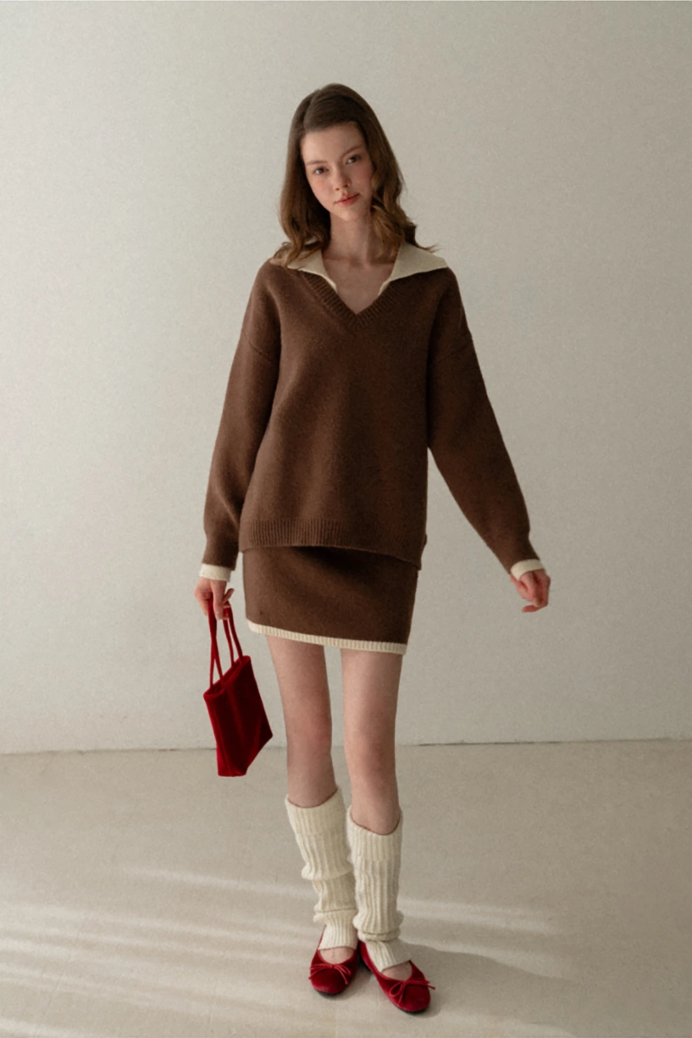 Cozy Knit Sweater and Skirt Set