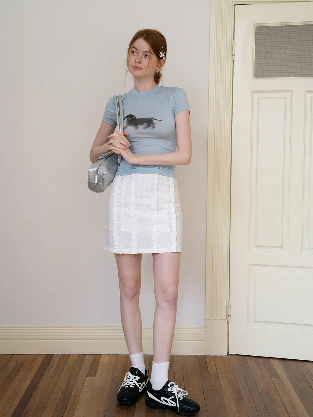 Women’s White Ruffled Skirt