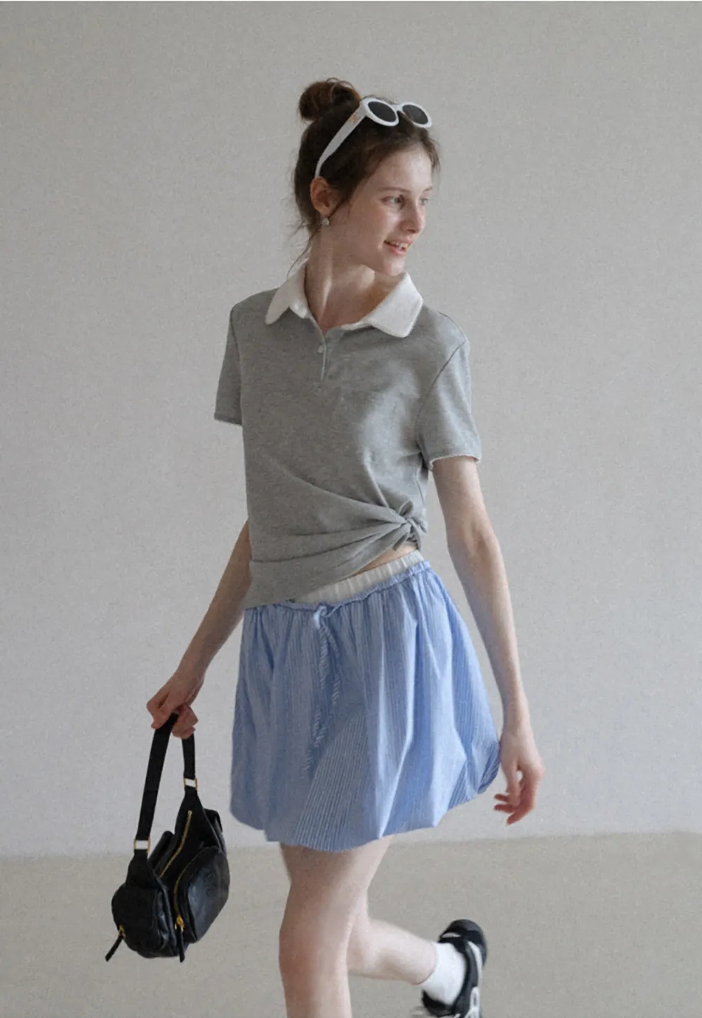 Women’s Contrast Collar Polo T-Shirt