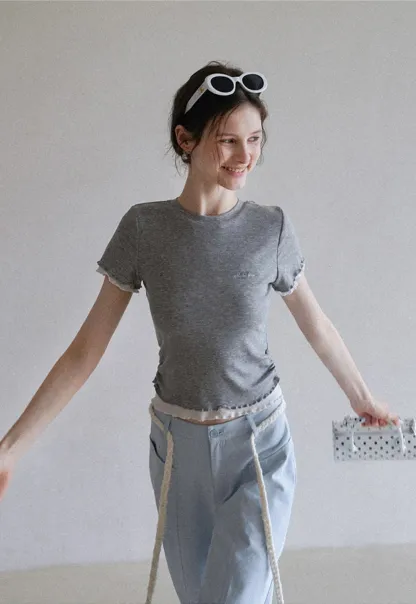 Women's Layered Look Short Sleeve T-Shirt