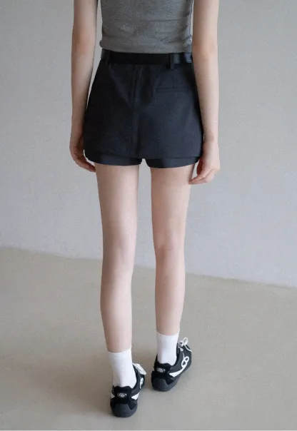 Women's Tailored Skort with Belt 