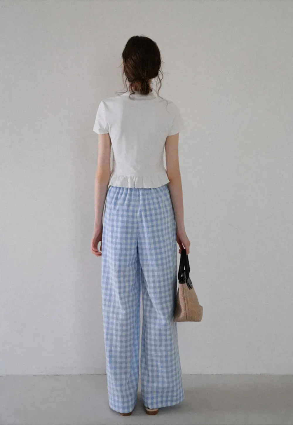 Bow Tie Ruffle Hem T-Shirt
