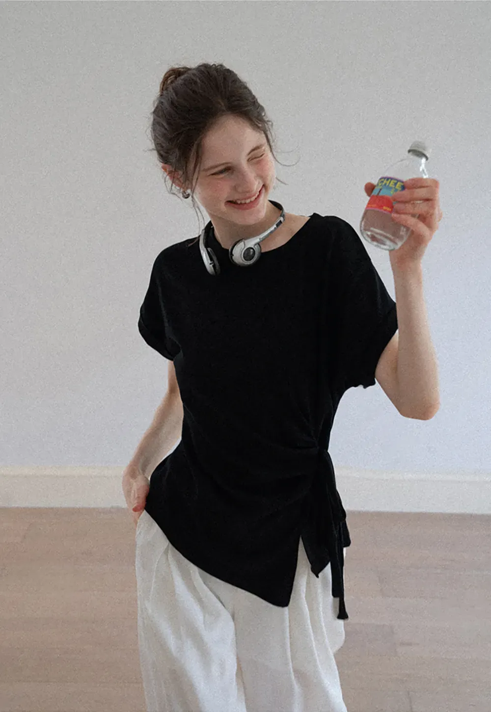 Asymmetric Side Tie Tee