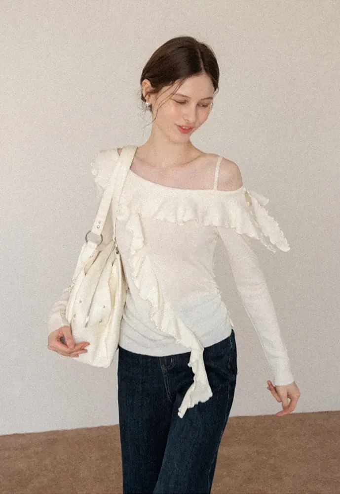 One-Shoulder Ruffle Top