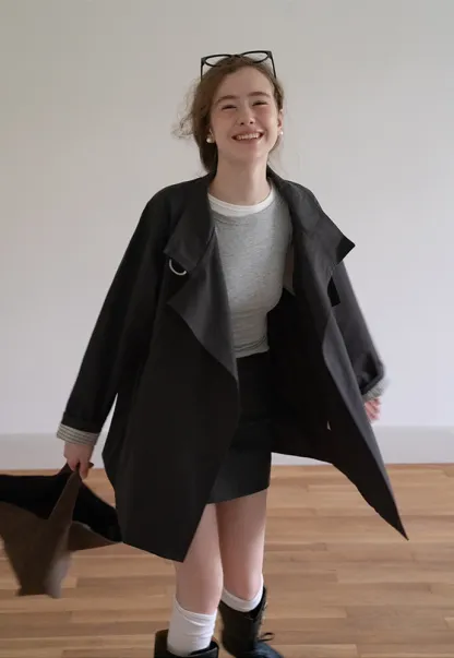 Buckle-Collar Wrap Trench