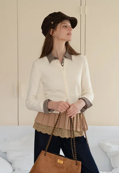 Women's Casual Crewneck Knit Cardigan