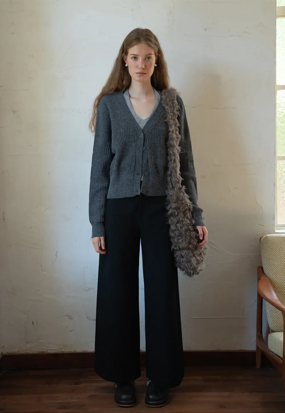 Elegant Office Work Pants Wide Leg High Waist