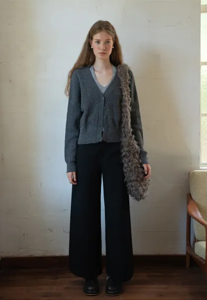 Elegant Office Work Pants Wide Leg High Waist