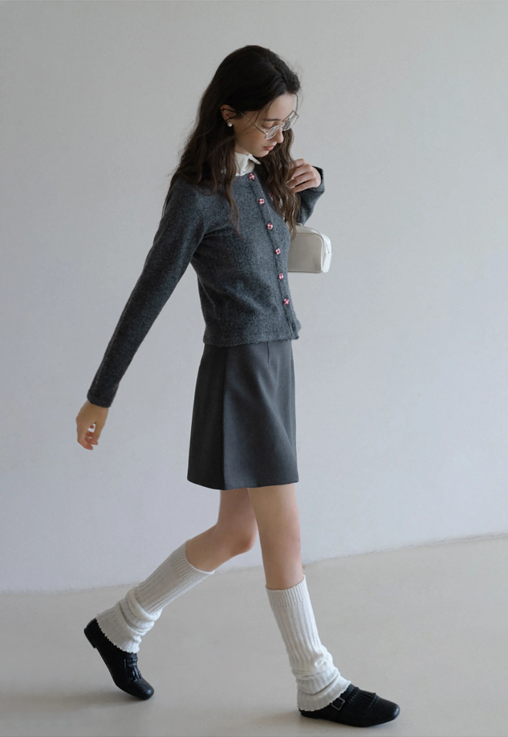 Cozy Knit Button Down Cardigan with Floral Detail