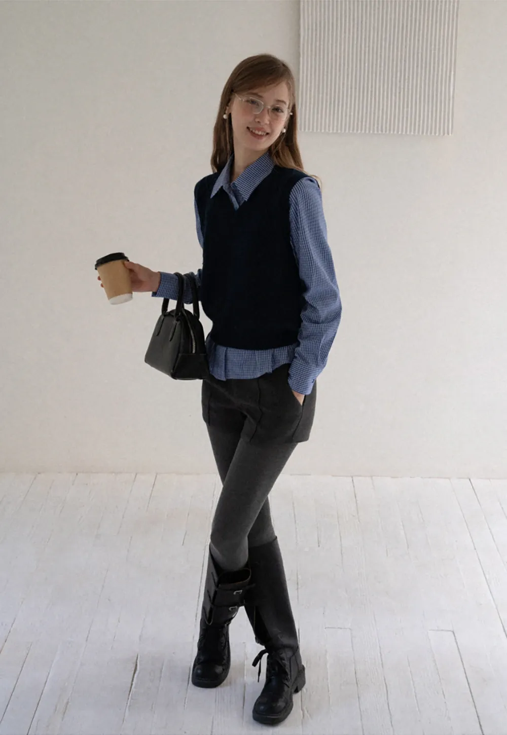 Women Vintage V Neck Knit Sleeveless Sweater