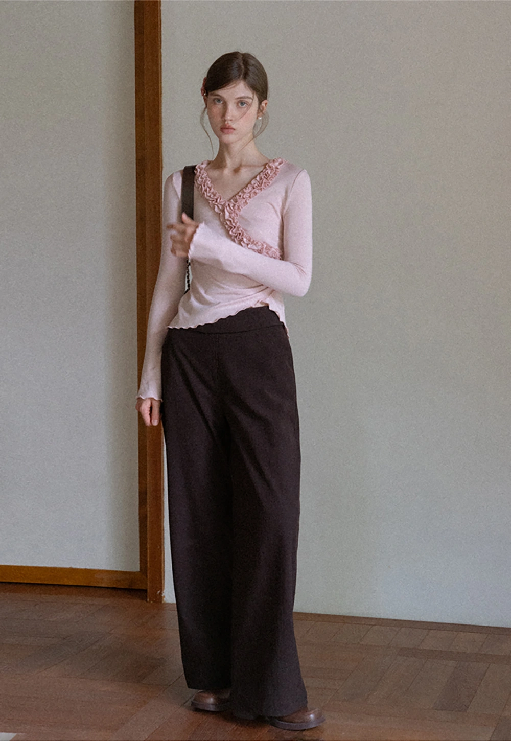 High Waist Corduroy Wide Leg Pants