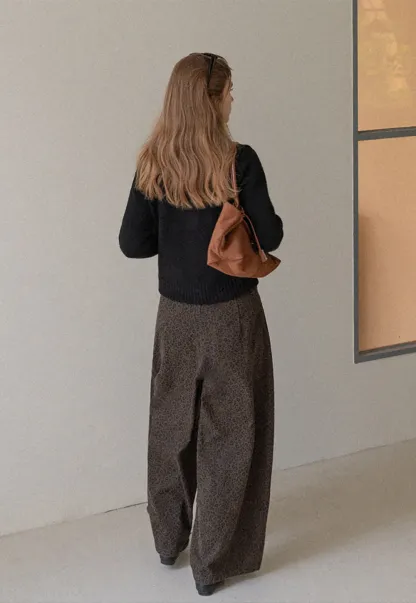 Women Faux Fur Collar Zip Up Short Jacket