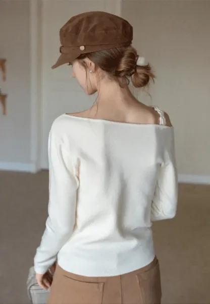 One Shoulder Long Sleeve Top