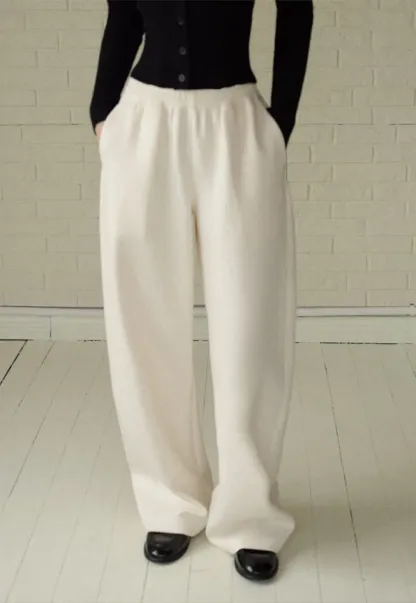 Soft Cotton Wide-Leg Lounge Pants