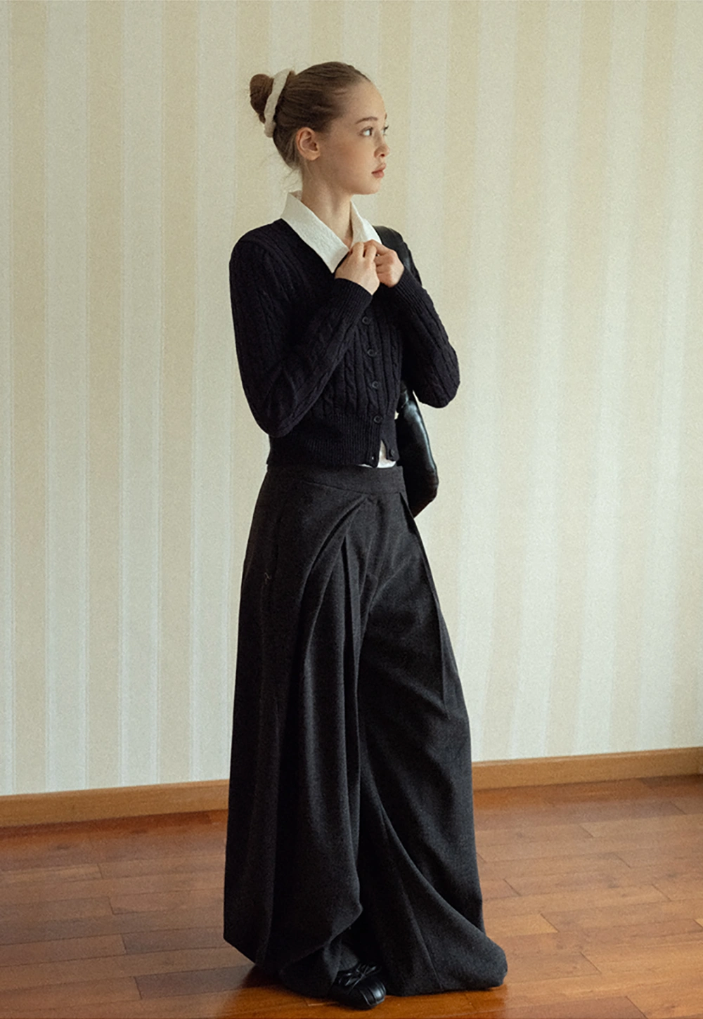 Cozy Button-Up Cable Knit Cardigan