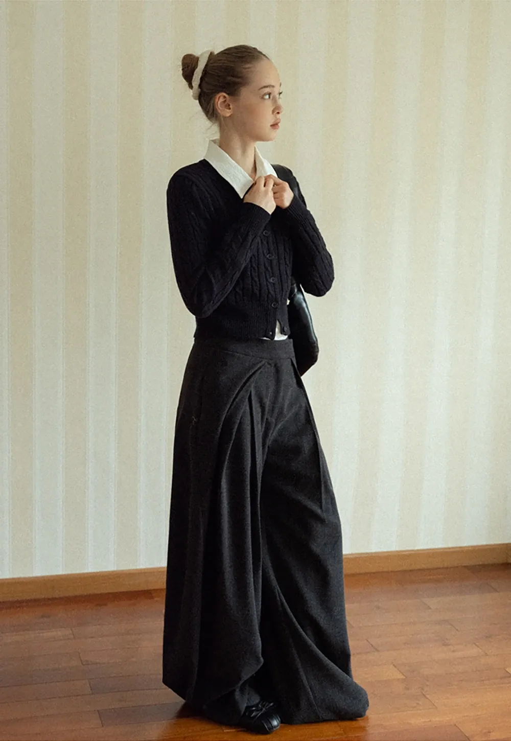 Cozy Button-Up Cable Knit Cardigan