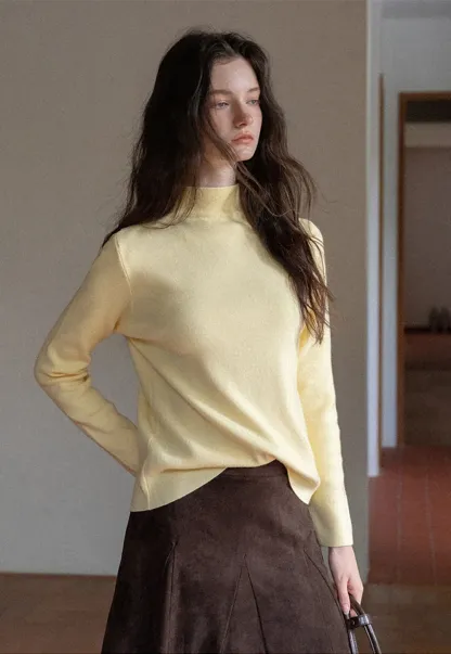 Women Soft Knit Turtleneck Sweater