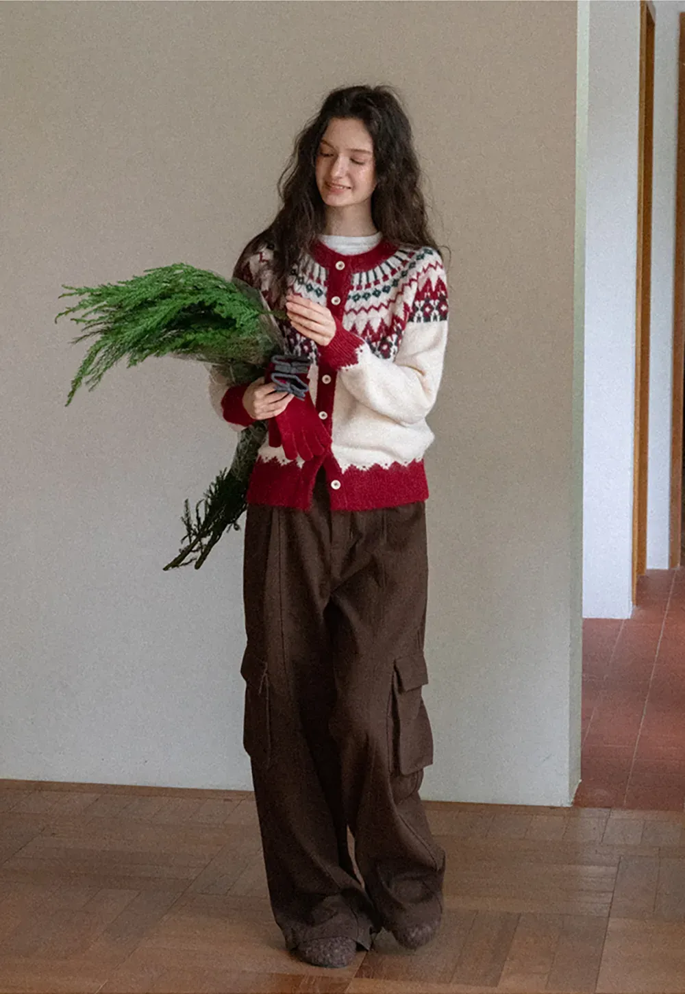 Knit Bow Detail Winter Gloves