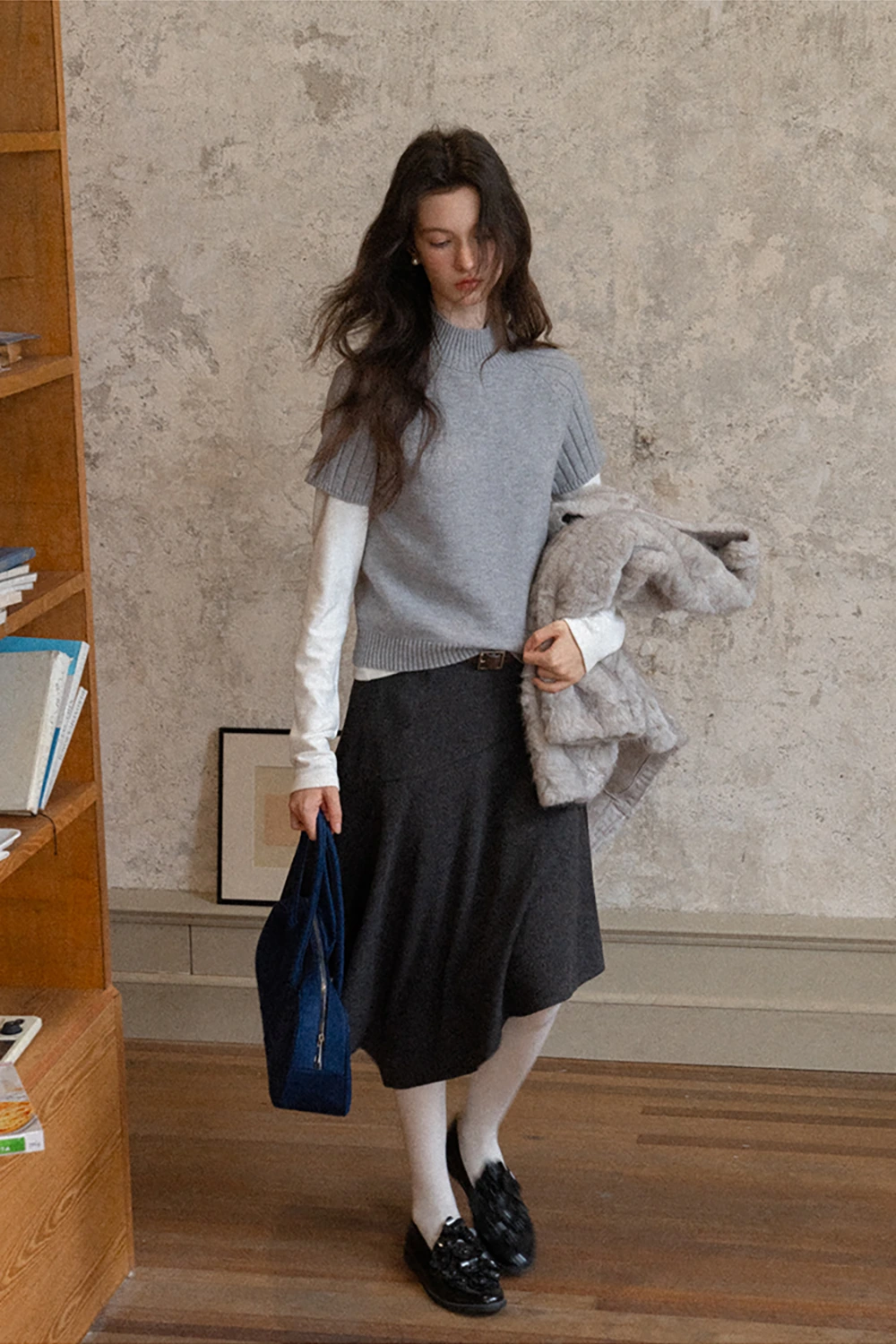 Chic Faux Fur Leather Jacket