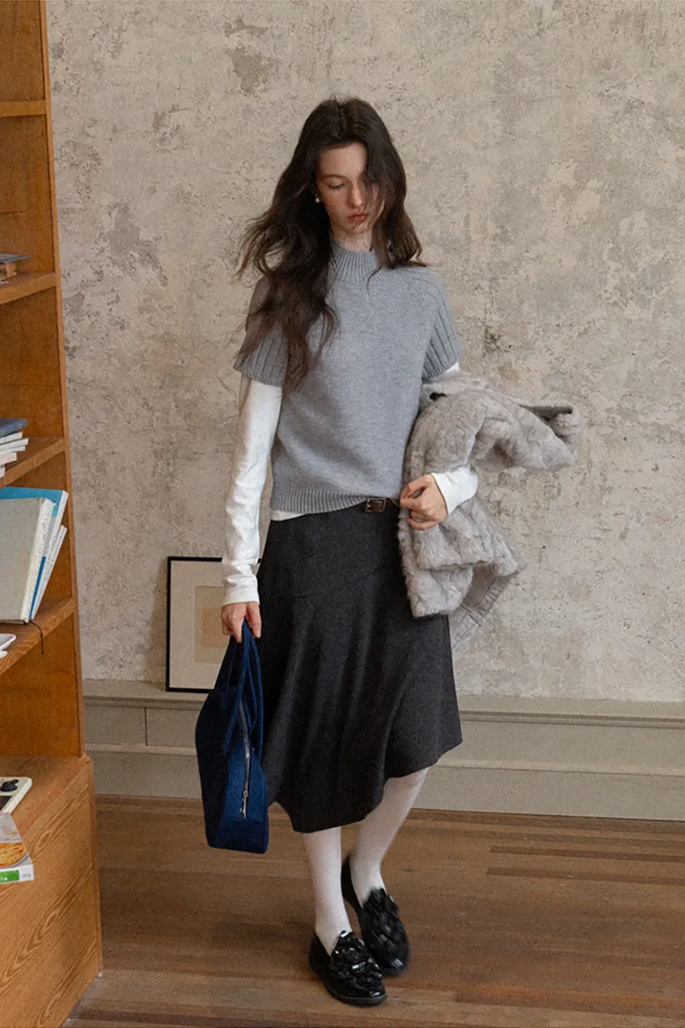 Chic Faux Fur Leather Jacket