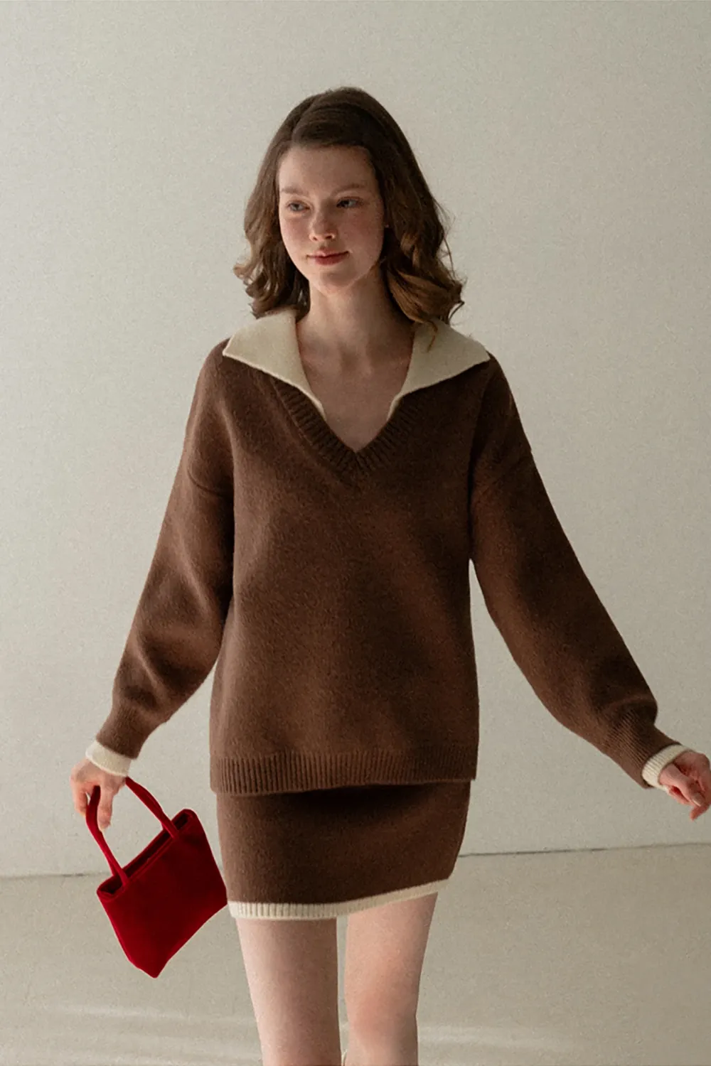 Cozy Knit Sweater and Skirt Set