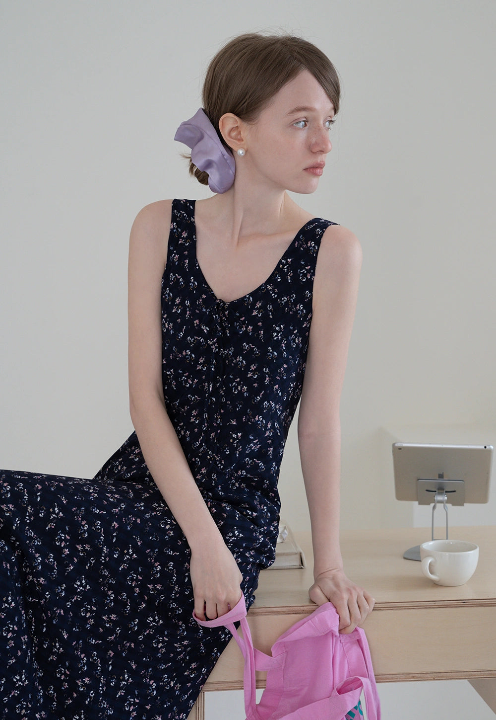 Floral Tie Strap Dress