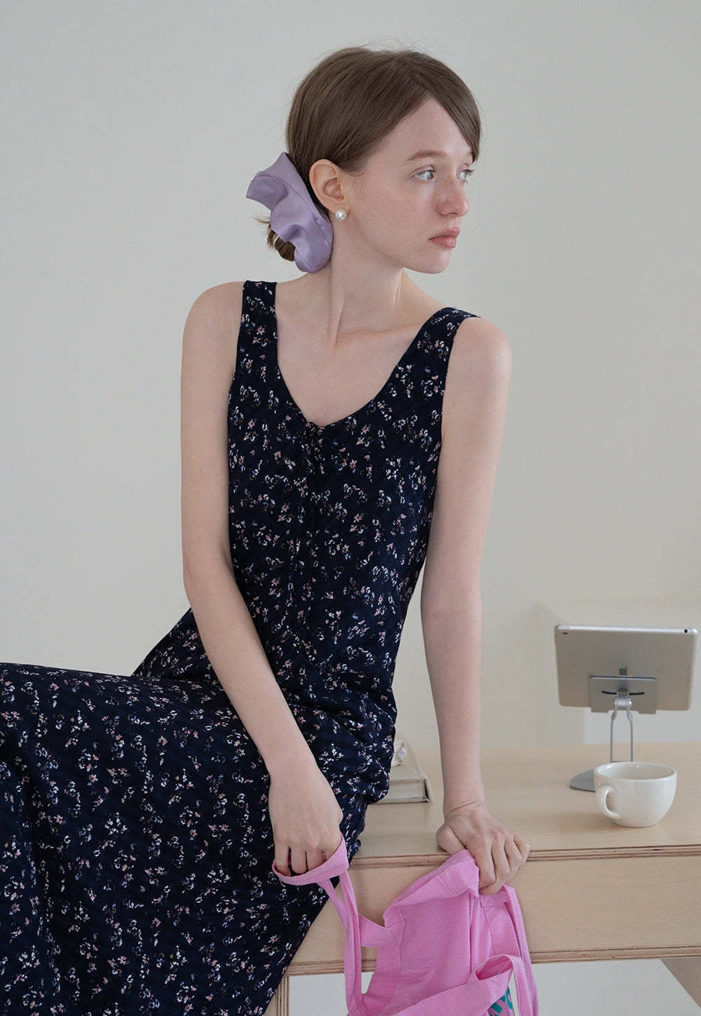 Floral Tie Strap Dress