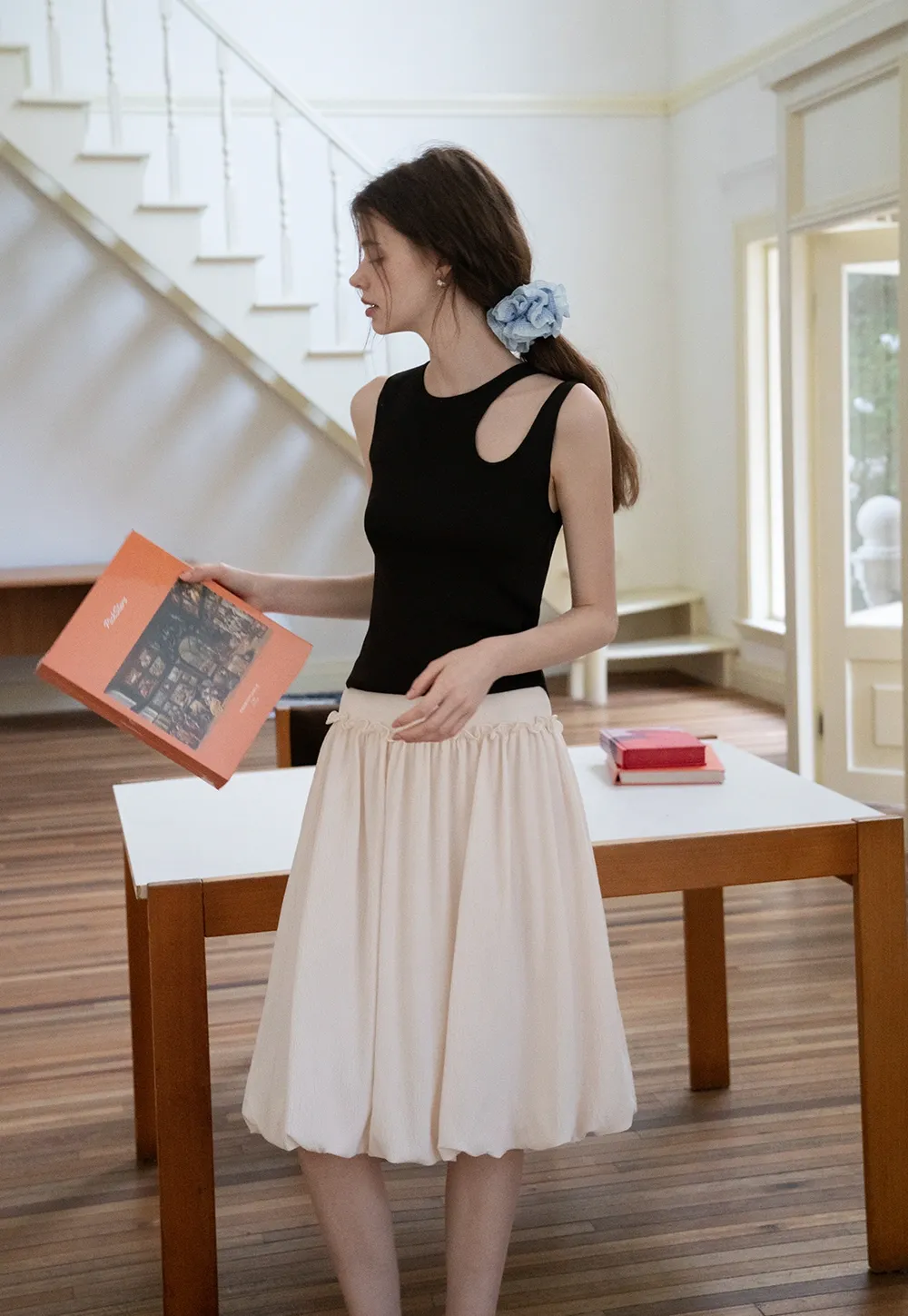 Balloon Hem Skirt