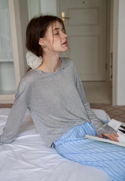 Sheer Lightweight Long Sleeve Tee