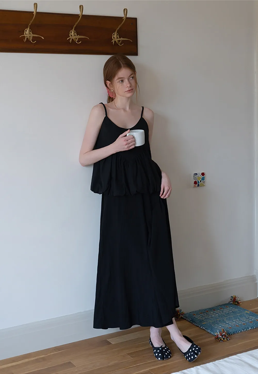 Women's High Waist Maxi Skirt with Flowing Hem