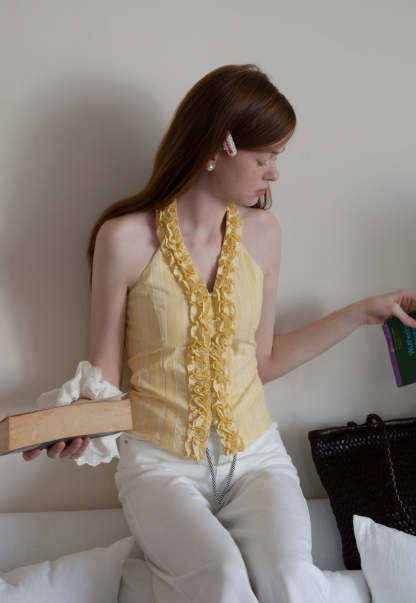 Women's Ruffle Halter Top