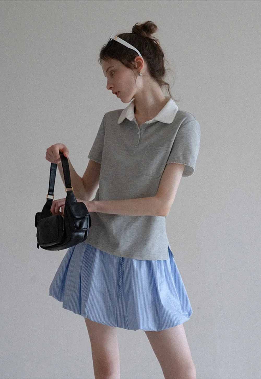 Women’s Contrast Collar Polo T-Shirt