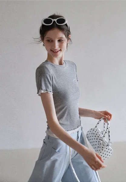 Women's Layered Look Short Sleeve T-Shirt