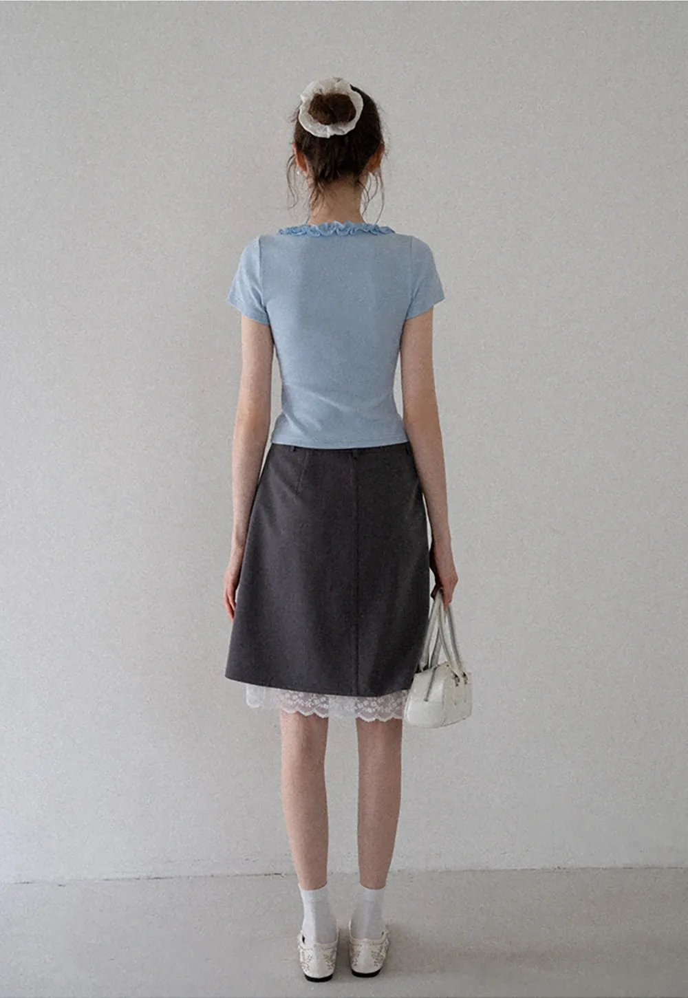 Women's Ruffle-Trim Scoopneck Tee