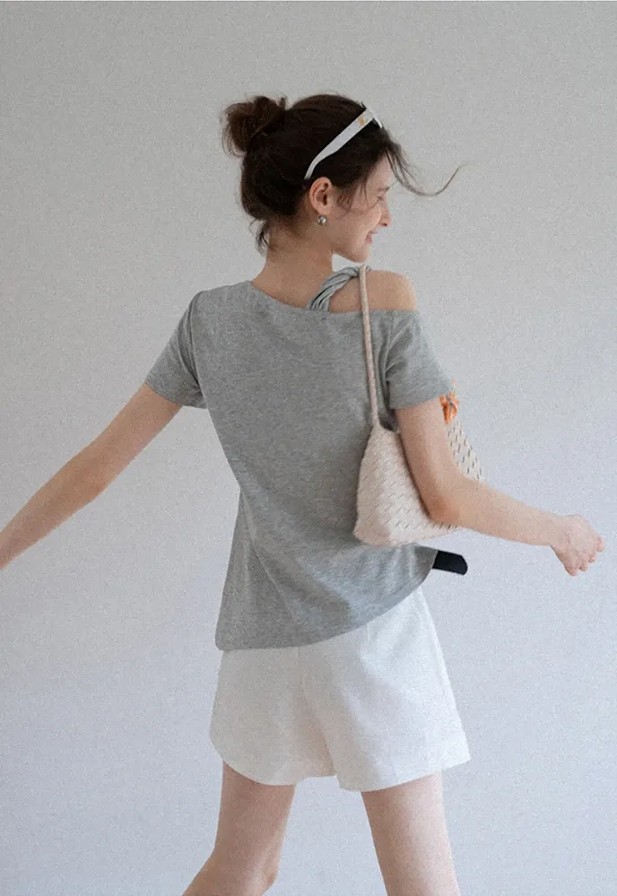 Women's Knotted Side Top with Beads