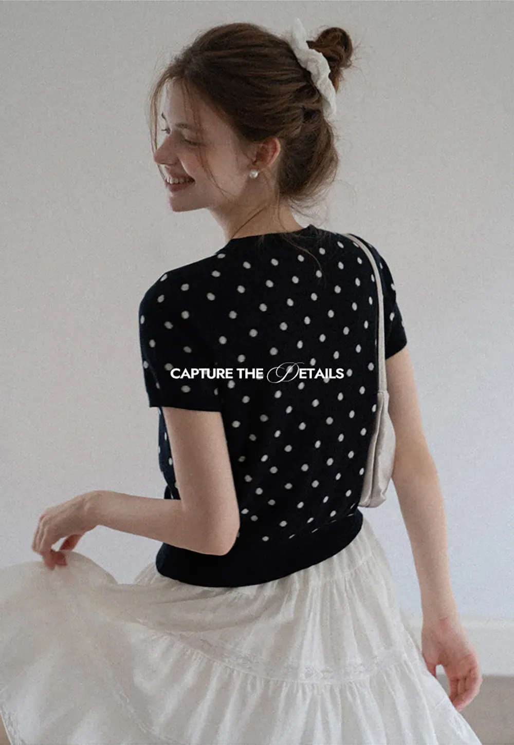 Women's Ruched Button Front Knit Top