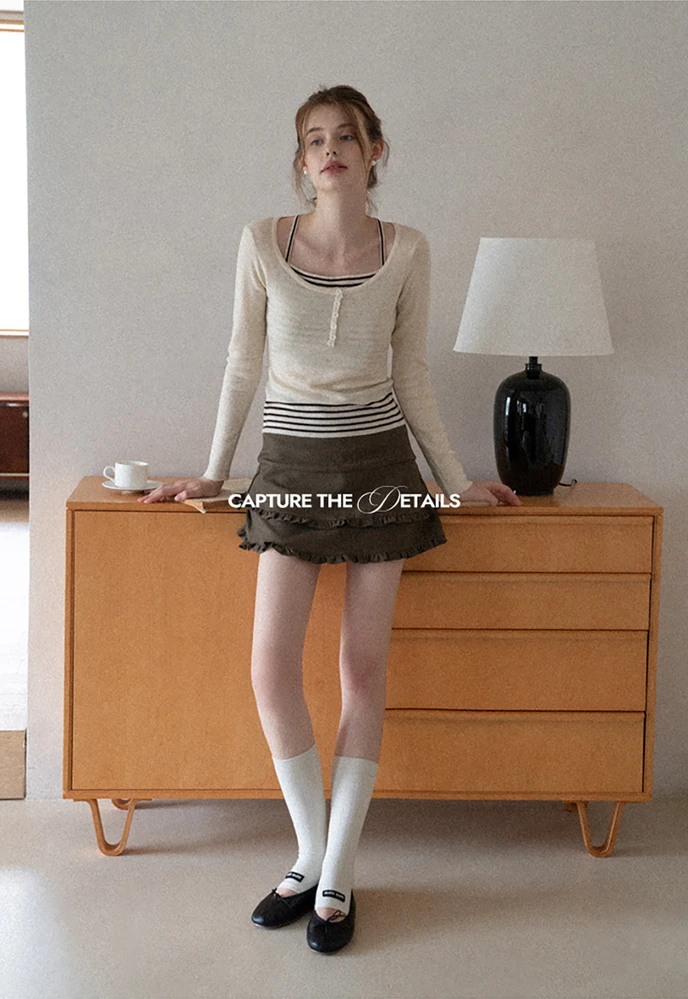 Tiered Ruffle Mini Skirt