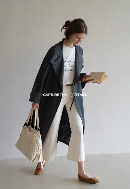 Braided-Belt Flared Jeans with Scarf Tie