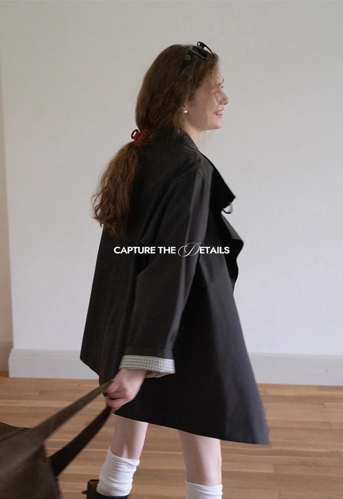 Buckle-Collar Wrap Trench