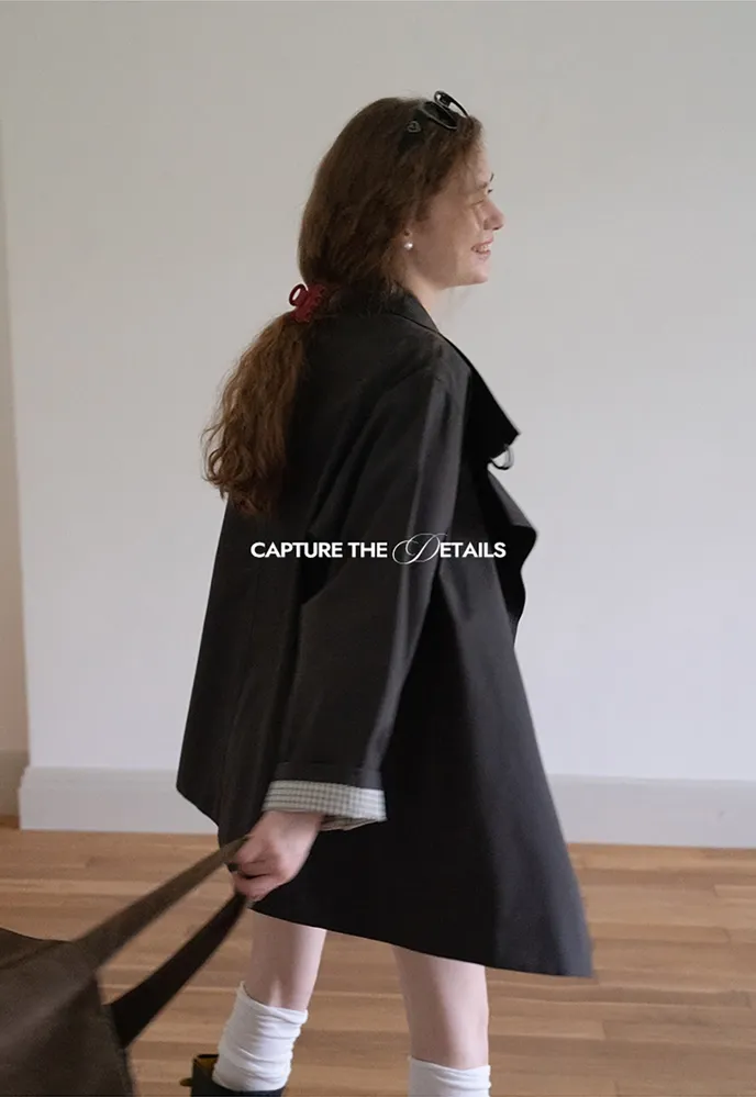 Buckle-Collar Wrap Trench