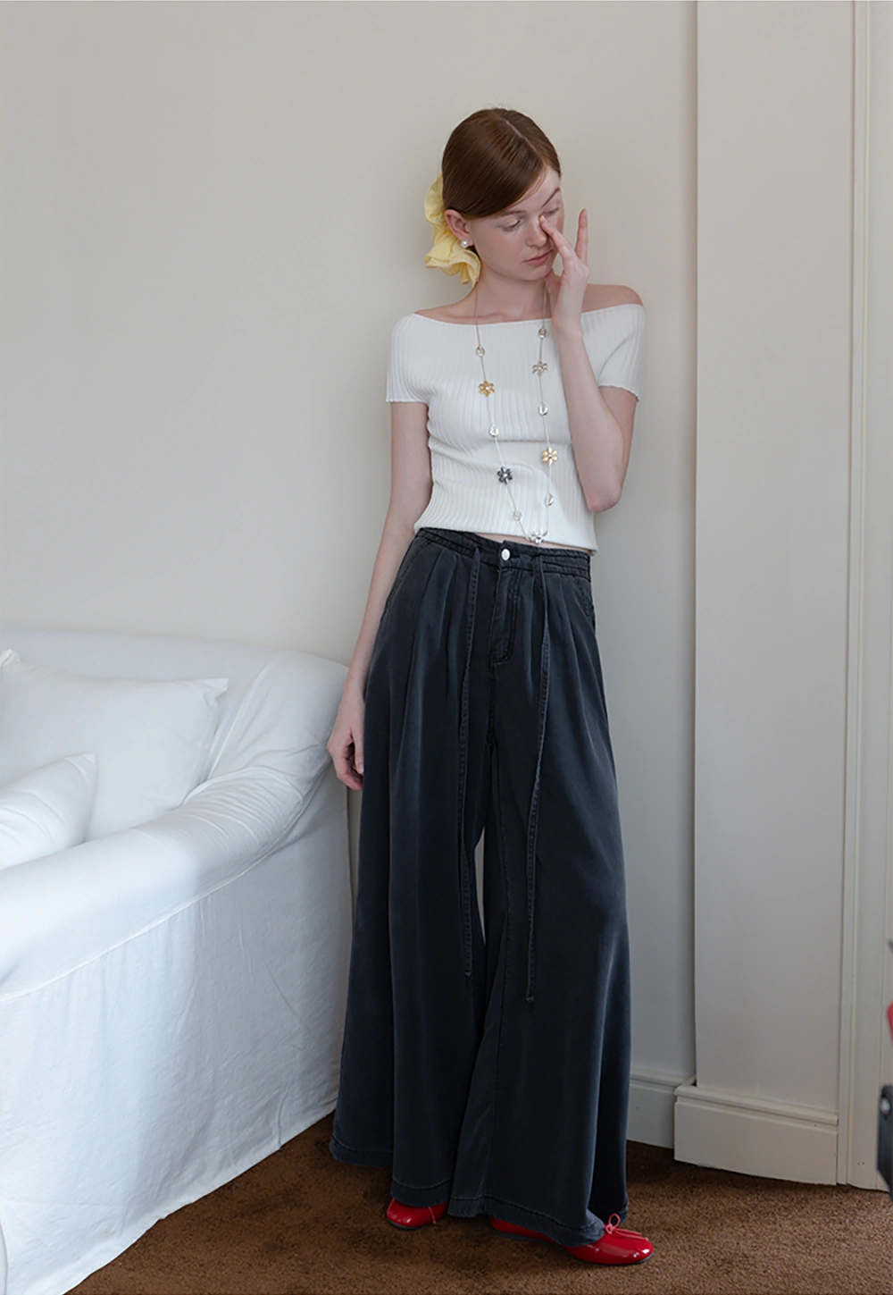 Drawstring Palazzo Pants