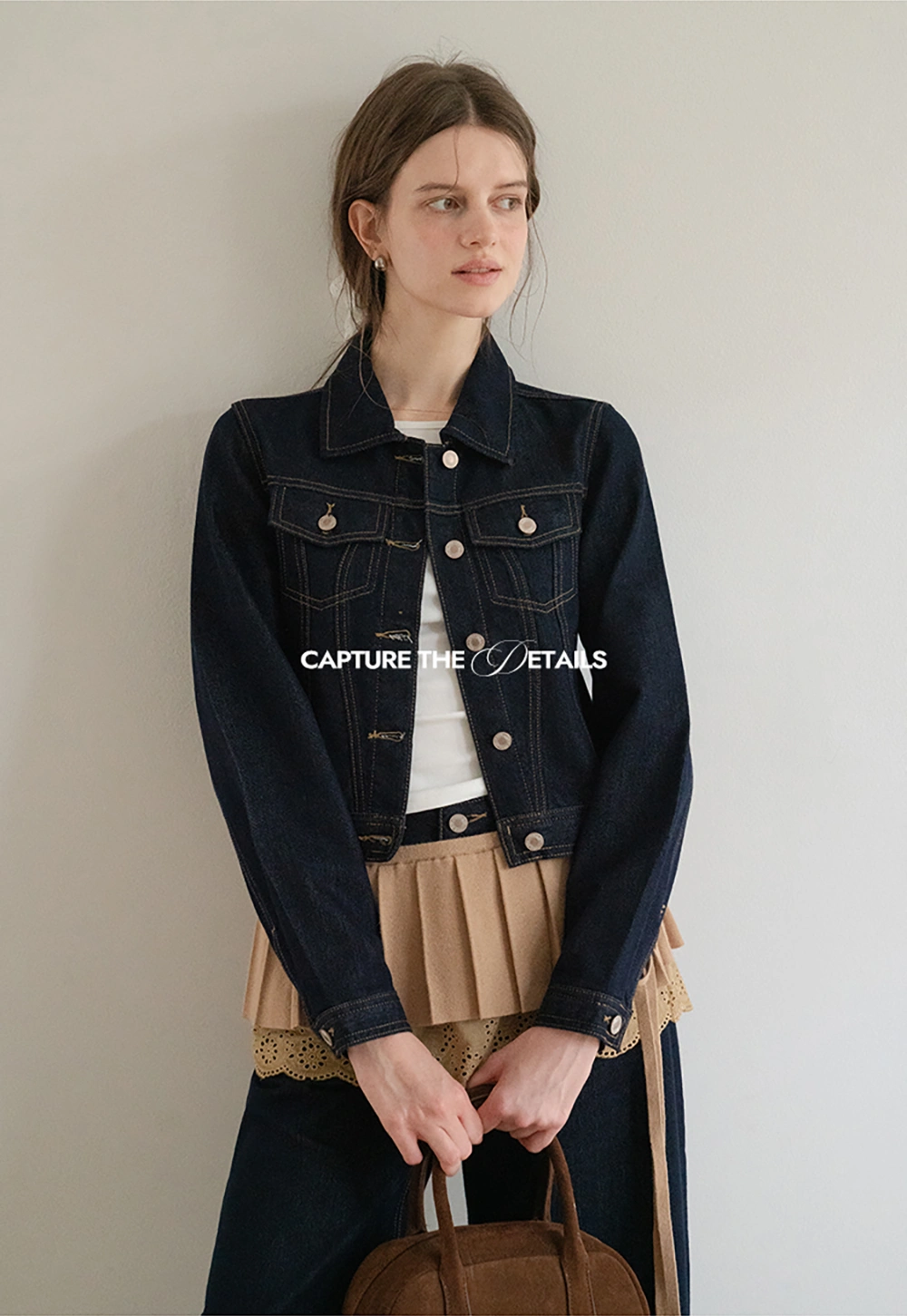 Womens Denim Jacket and Wide Leg Jeans Set