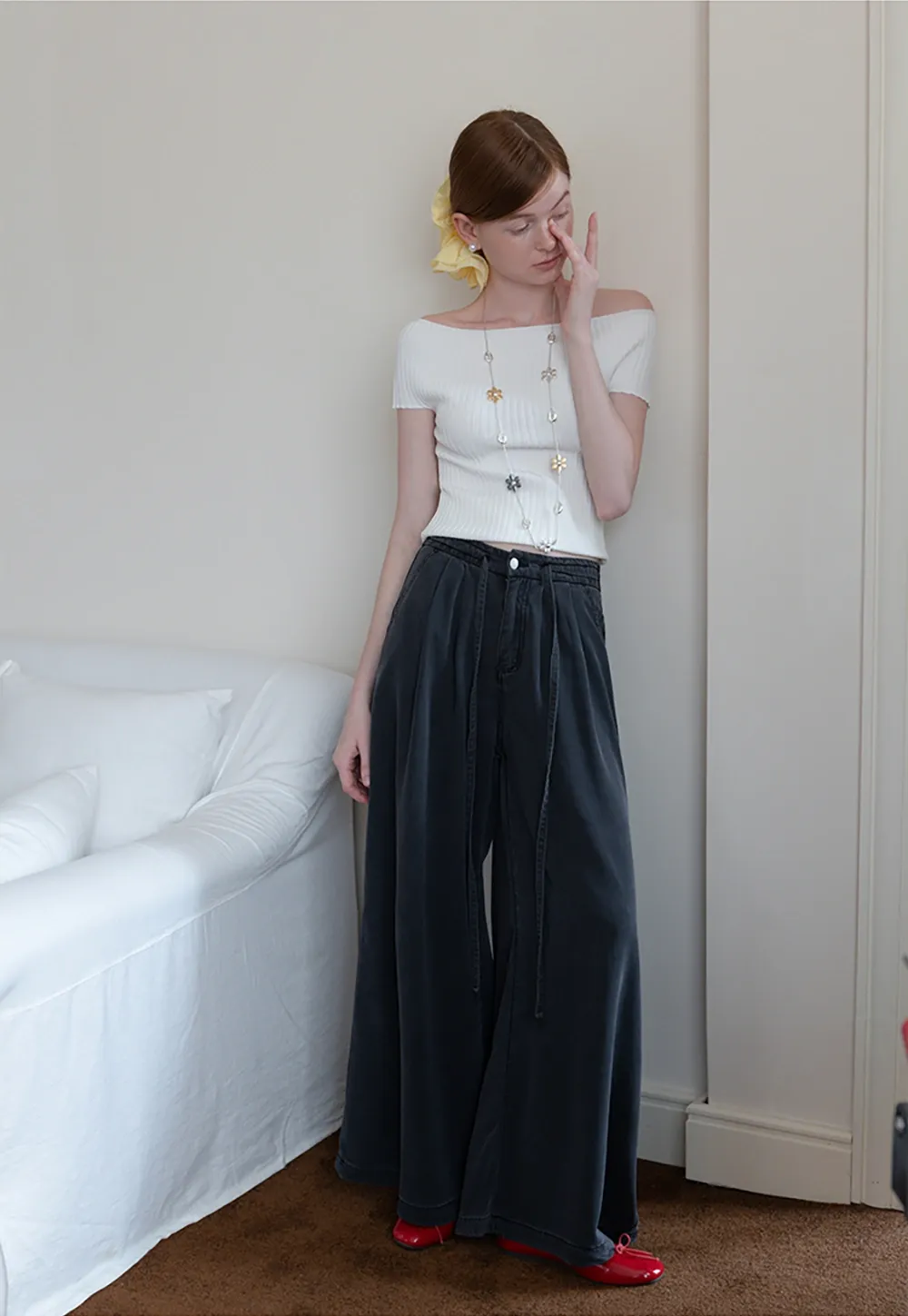 Drawstring Palazzo Pants