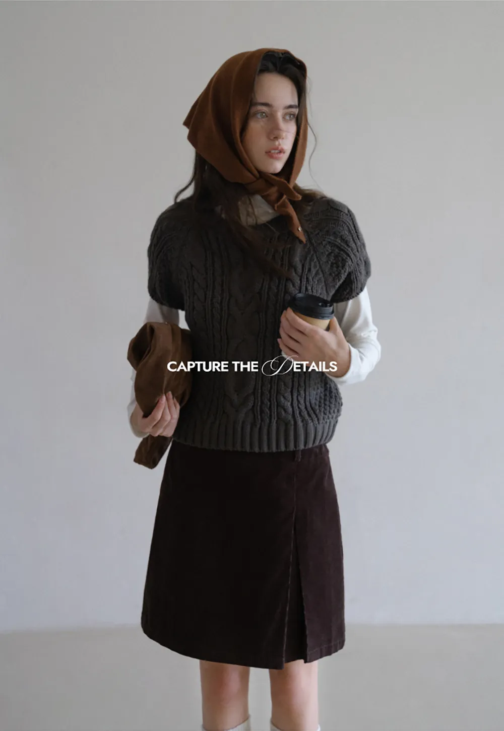 Cable Knit Sleeveless Sweater