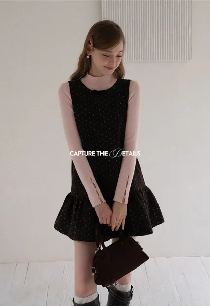 Polka Dot Sleeveless Mini Dress