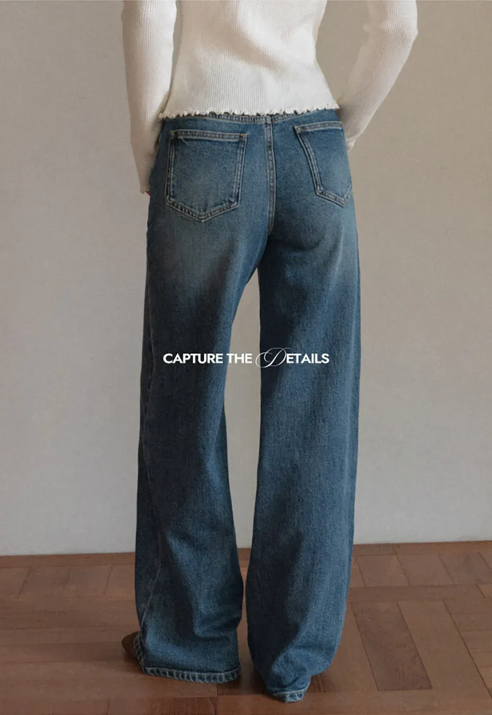Vintage Wash Wide-Leg Jeans