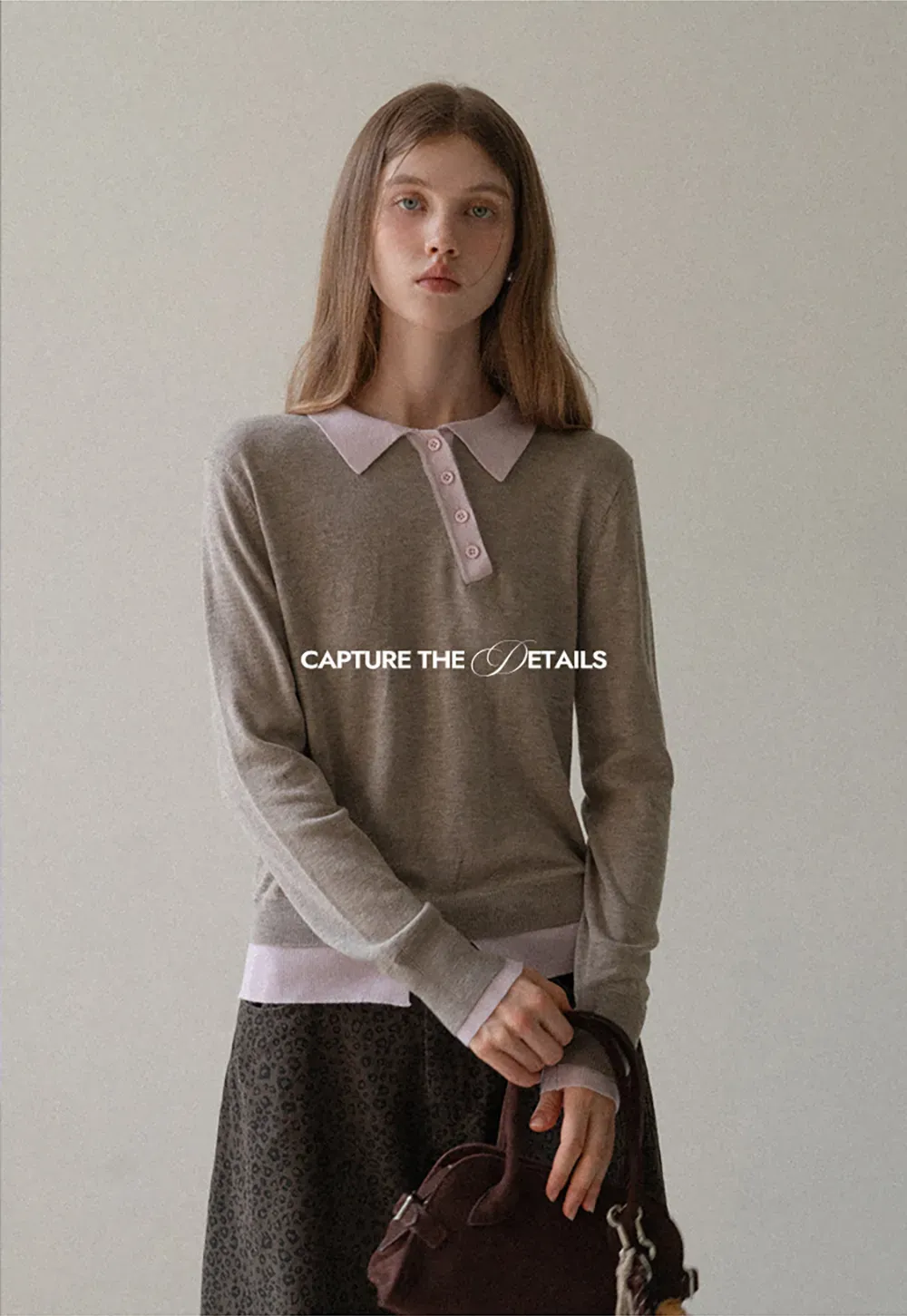 Contrast Collar Knit Top