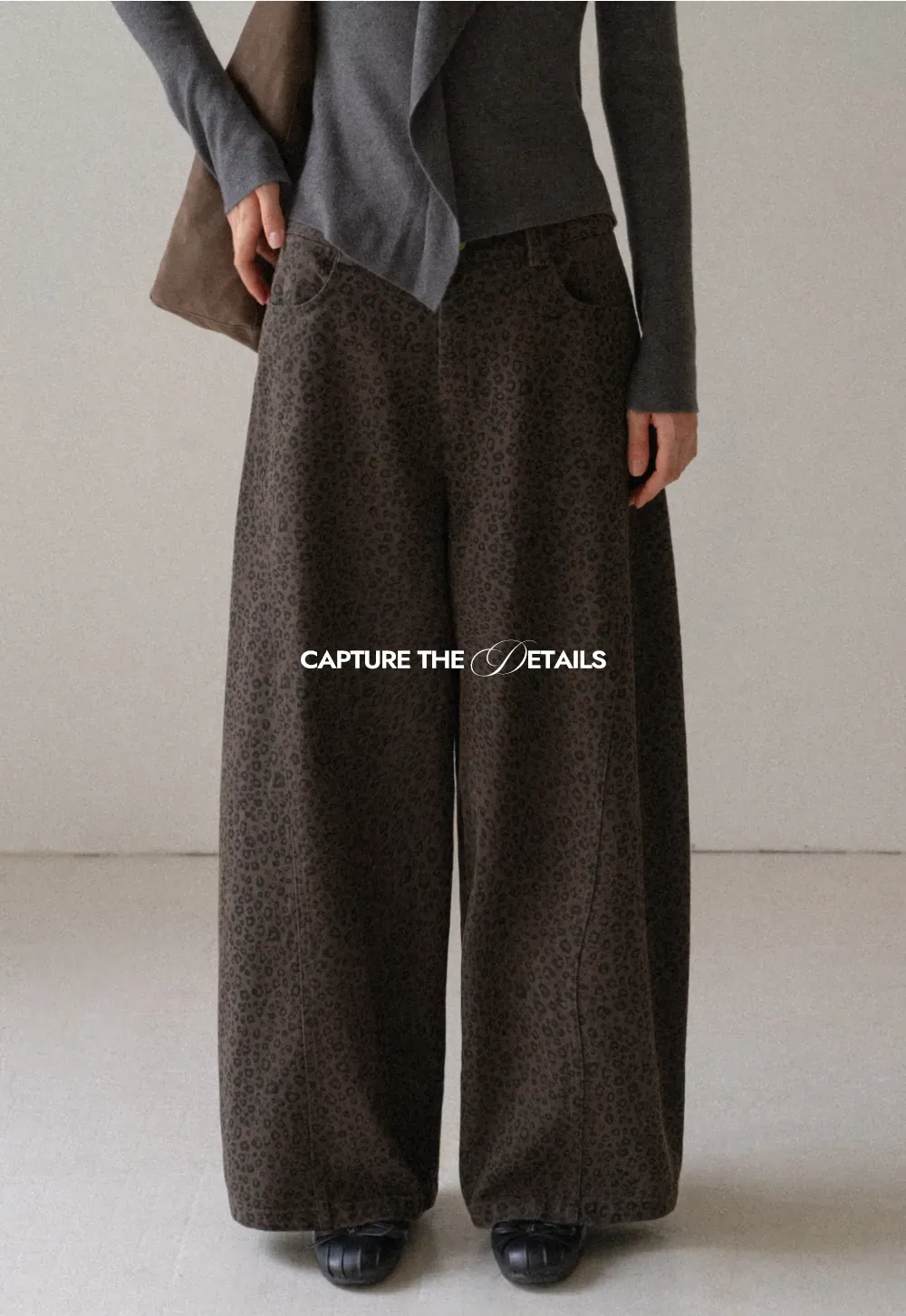 Leopard Print Wide Leg Pants